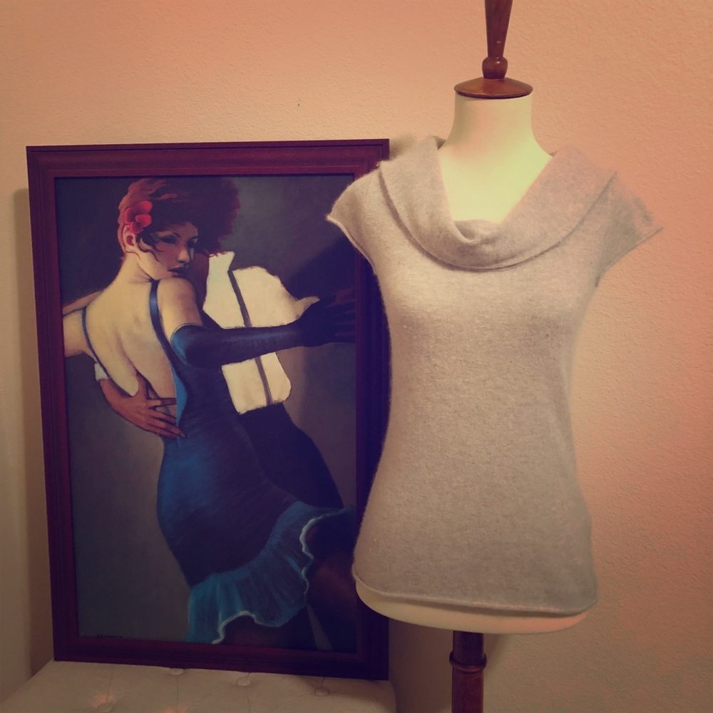 Banana Republic Grey Cowl neck Top